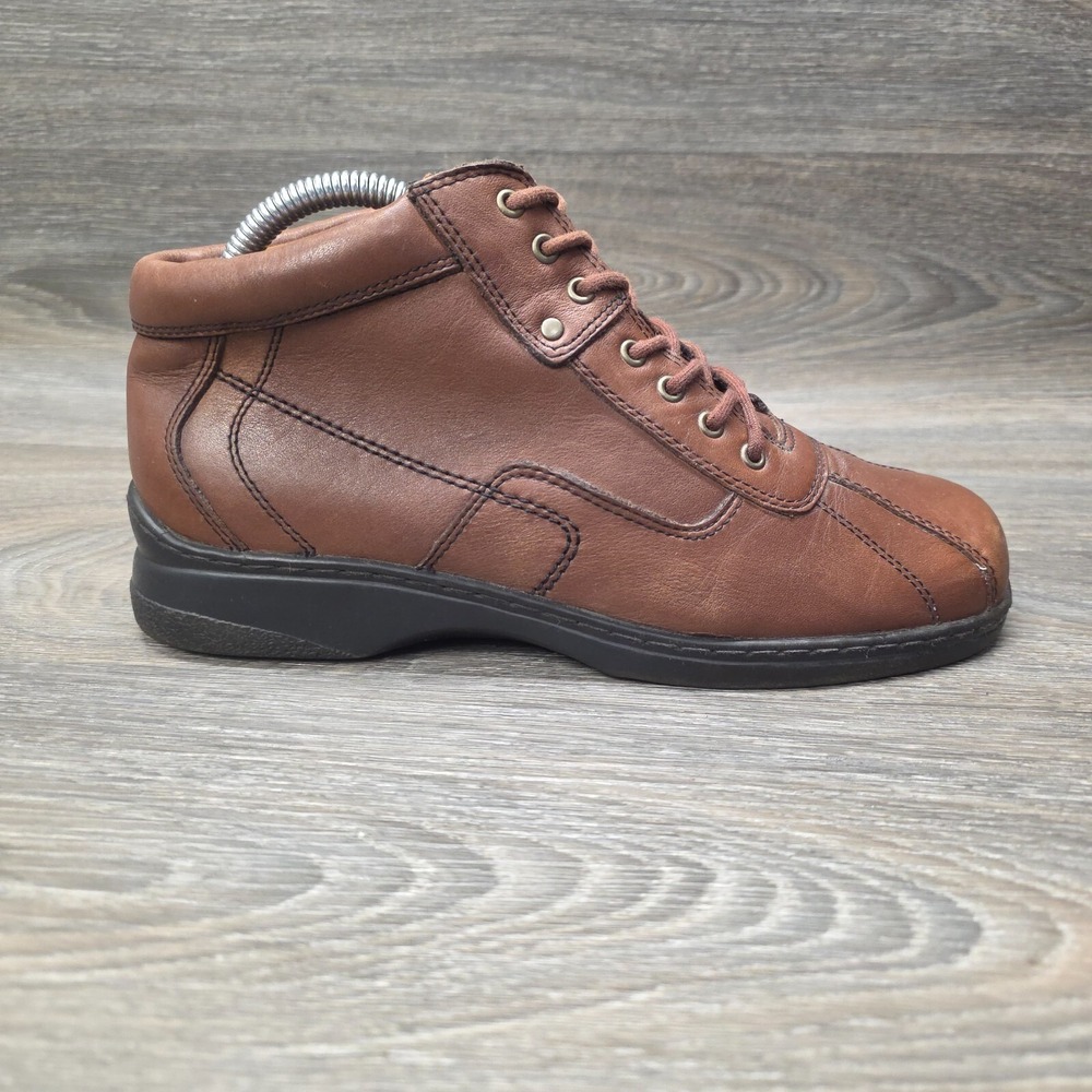 Naturalizer Floret Shoes Womens 8W Brown Leather Lace Up Boots‎ Granola Girl 8 W